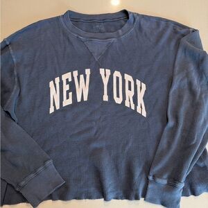 Brandy Melville Navy Blue 'New York' tee